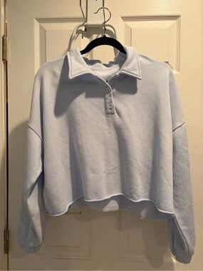 NWT Aerie Sky Blue Fleece Of Mine Sweater Medium